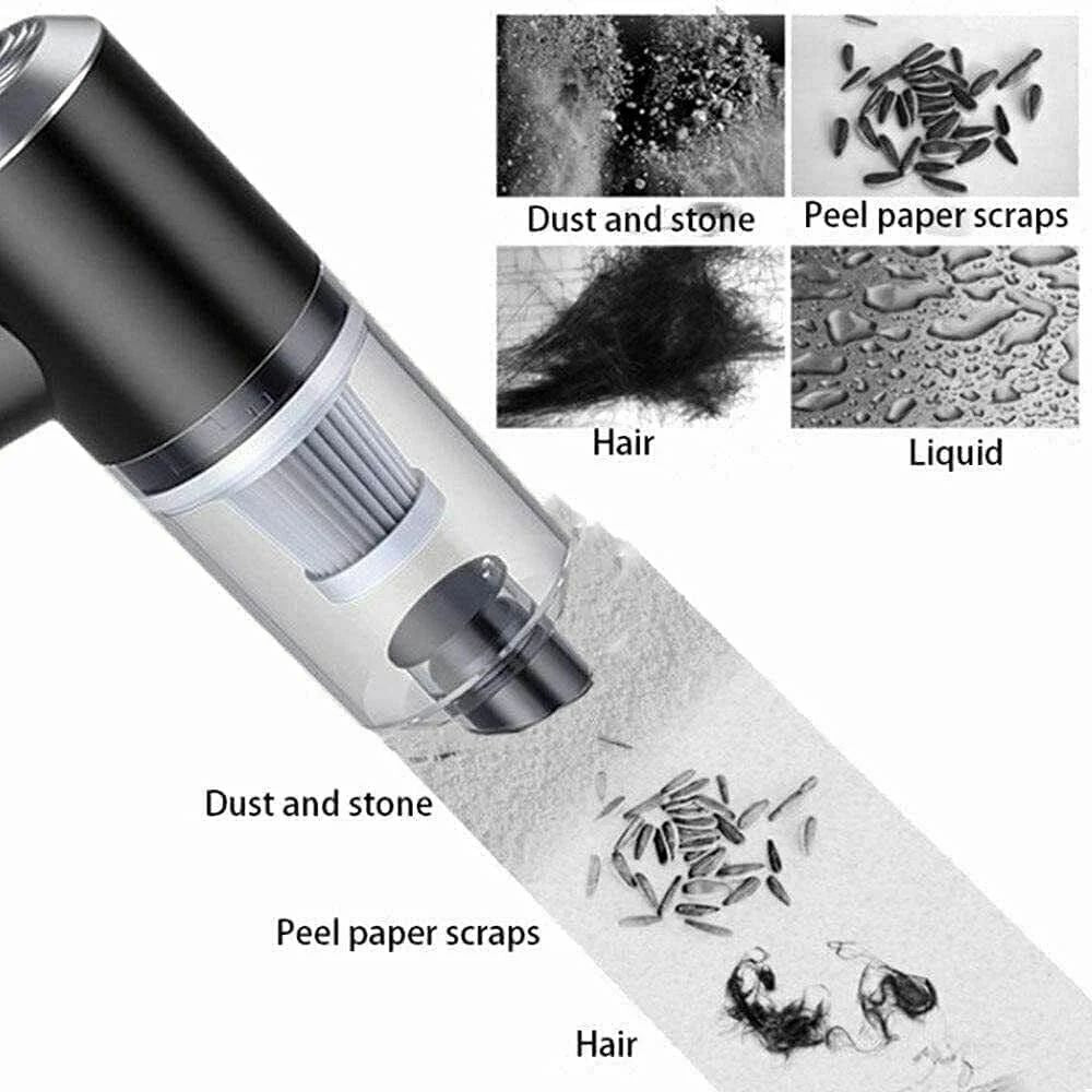 2 in 1 Vaccum Cleaner 2 in 1 Car Vacuum Cleaner Handheld Wireless Home Car USB Rechargeable