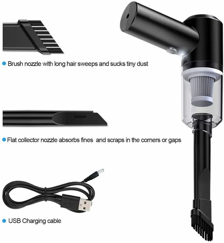 2 in 1 Vaccum Cleaner 2 in 1 Car Vacuum Cleaner Handheld Wireless Home Car USB Rechargeable